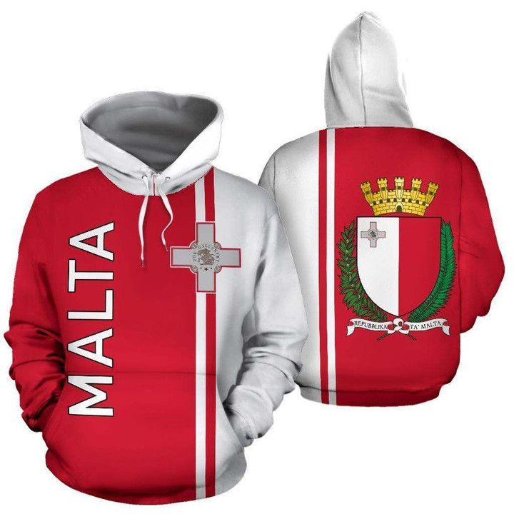 Malta All Over Hoodie - Straight Version - BN04