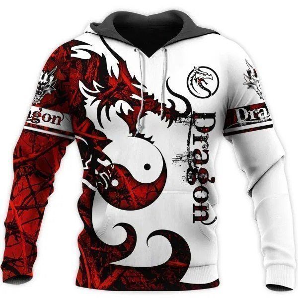 3D All Over Print Dragon Hoodie NM050932