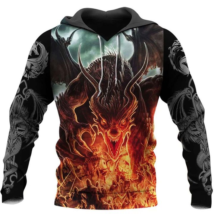 3D All Over Printed Dragon Hoodie NM050940