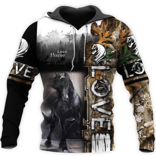 Love Horse 3D All over print for Men and Women shirt HR13