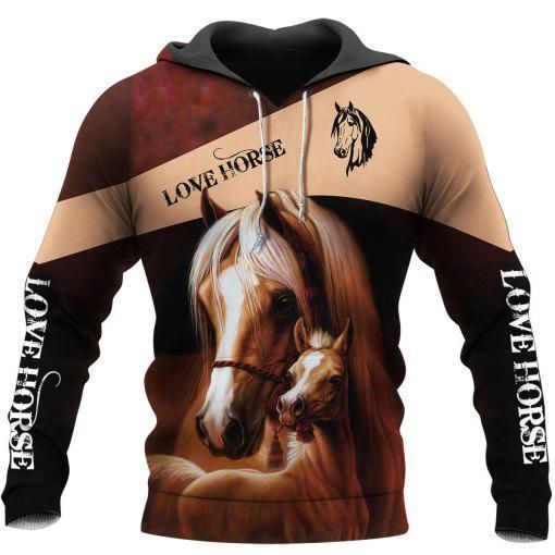 Love White Horse Shirt - Winter Set for Men and Women JJ281203