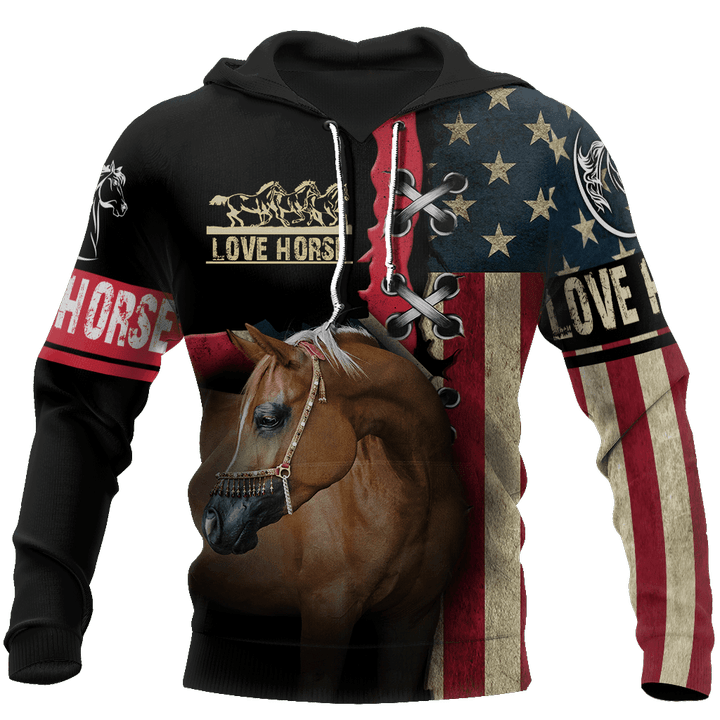 Love Arabian Horse shirt flag design Daily Fashion - Winter Set for Men and Women JJ271203