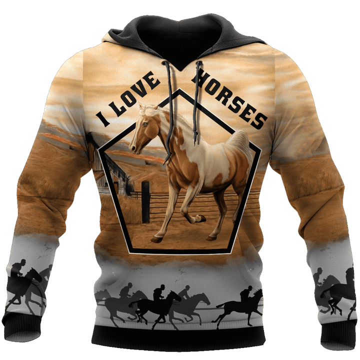 Beautiful Horse 3D All Over Printed shirt for Men and Women Pi080102