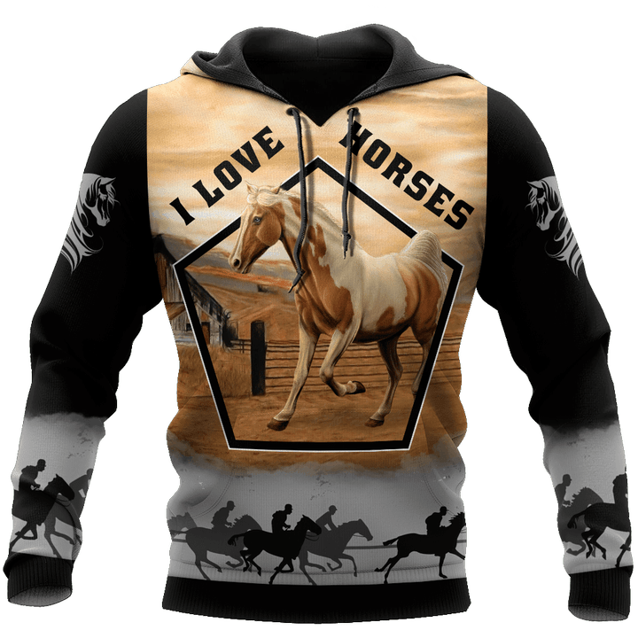 Beautiful Horse 3D All Over Printed shirt for Men and Women Pi080103