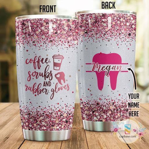 Coffee Scrubs And Rubber Gloves Personalized Tumbler Y81H1