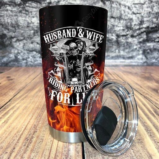 Husband And Wife Riding Partners For Life Tumbler H22N8