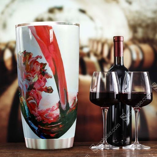 Wine glass painting Tumbler H26M8