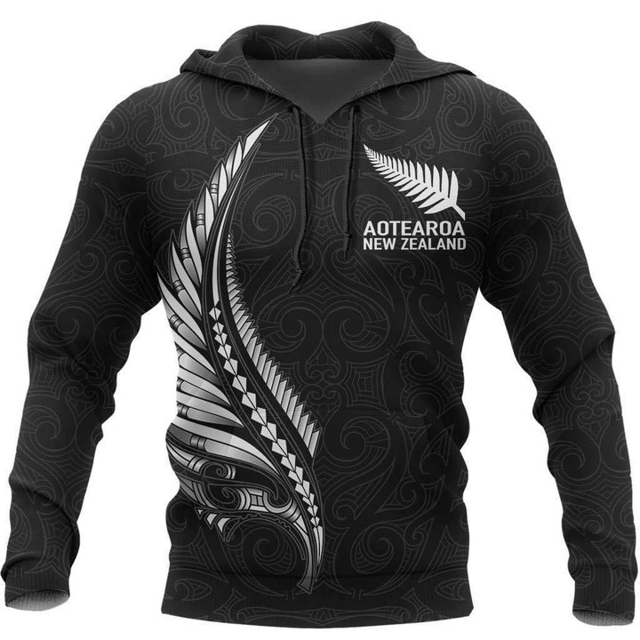 Aotearoa New Zealand - Maori Fern Tattoo Hoodie HC0901 - Amaze Style™-Apparel