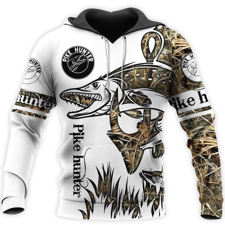 Northern Pike hunter camo 3d all over printed shirts for men and women HC16901 - Amaze Style™-Apparel