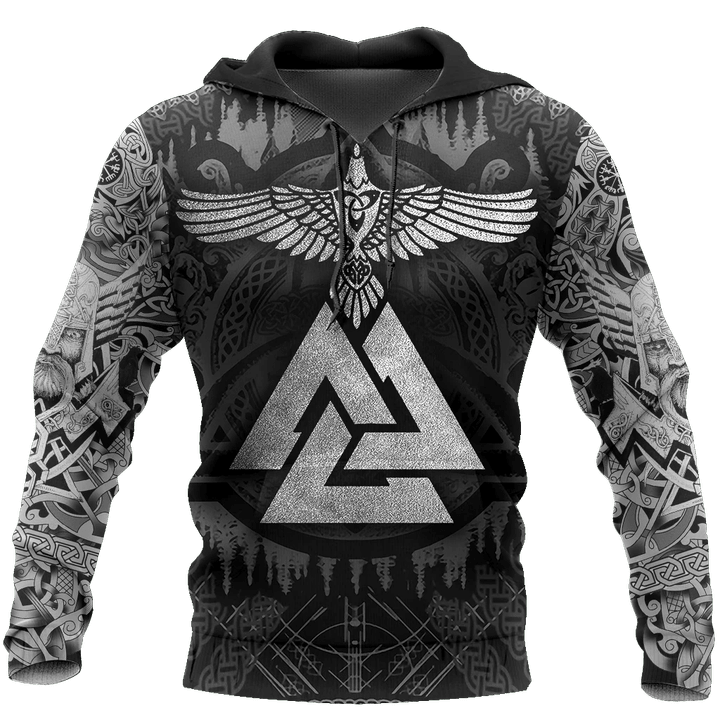 3D All Over Printed Vikings Huginn Pullover