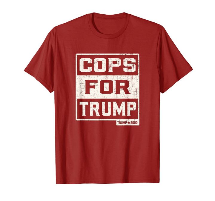 "Cops for Trump" Trump 2020 Rally in vintage white T-Shirt