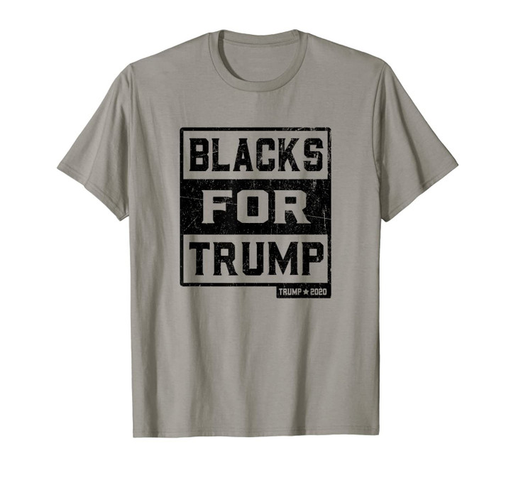 "Blacks for Trump" Trump 2020 Rally in vintage black T-Shirt