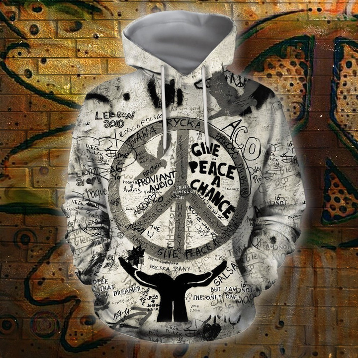 3D All Over Print American Hippie Hoodie
