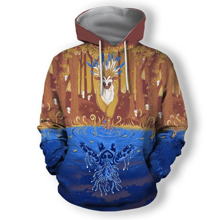 3D All Over Print Autumn Forest Spirit Hoodie
