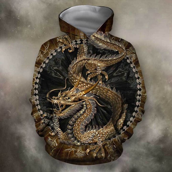 3D All Over Print Dragon in Chinese Hoodie