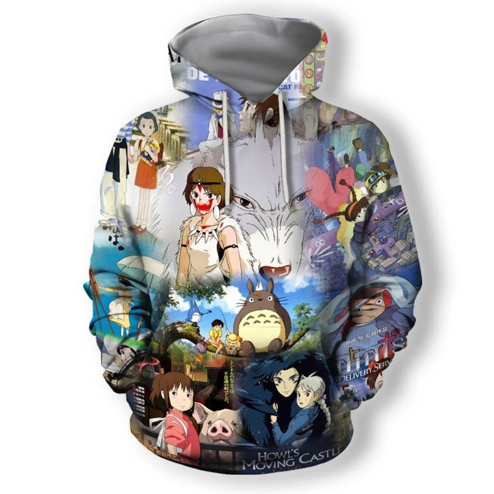 3D All Over Print Howl's Moving Castle Hoodie