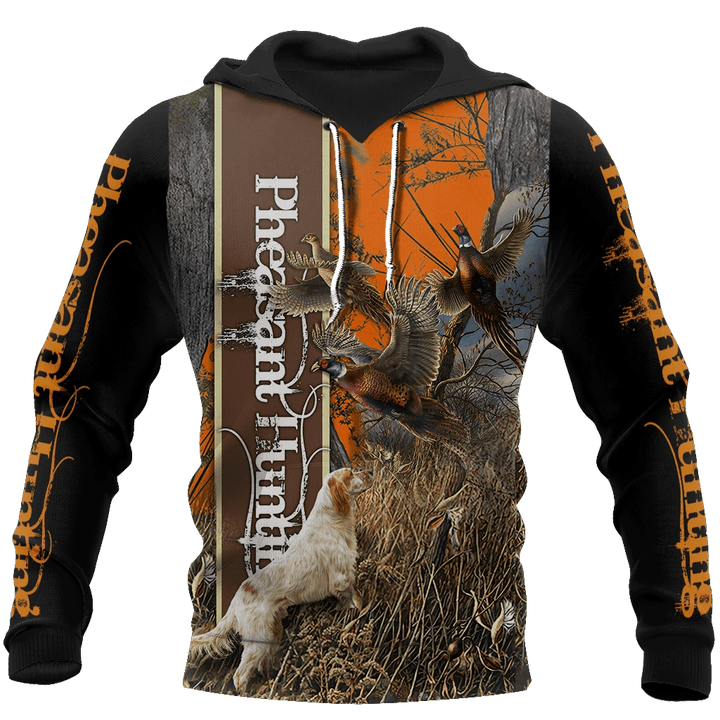 Pheasant Hunting Setter 3D All Over Printed Shirts For Men And Women JJ050201-Apparel-MP-Hoodie-S-Vibe Cosy™