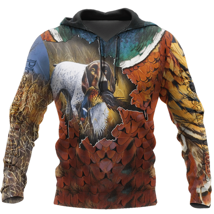 Pheasant GSP Hunting 3D All Over Printed Shirts For Men And Women AZ100102-Apparel-MP-Hoodie-S-Vibe Cosy™