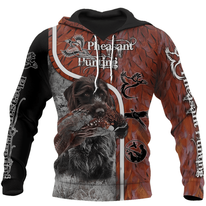 Pheasant Hunting Wirehaired Pointing Griffon 3D All Over Printed Shirts For Men And Women JJ170103-Apparel-MP-Hoodie-S-Vibe Cosy™