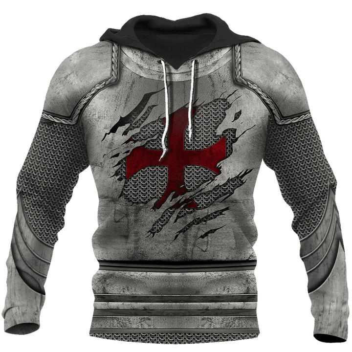 Knight Templar 3D All Over Printed Hoodie Chainmail JJ260201-Apparel-MP-Hoodie-S-Vibe Cosy™