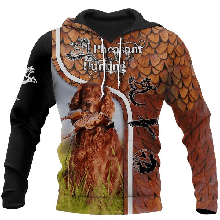 Pheasant Setter Hunting 3D All Over Printed Shirts For Men And Women JJ080202-Apparel-MP-Hoodie-S-Vibe Cosy™