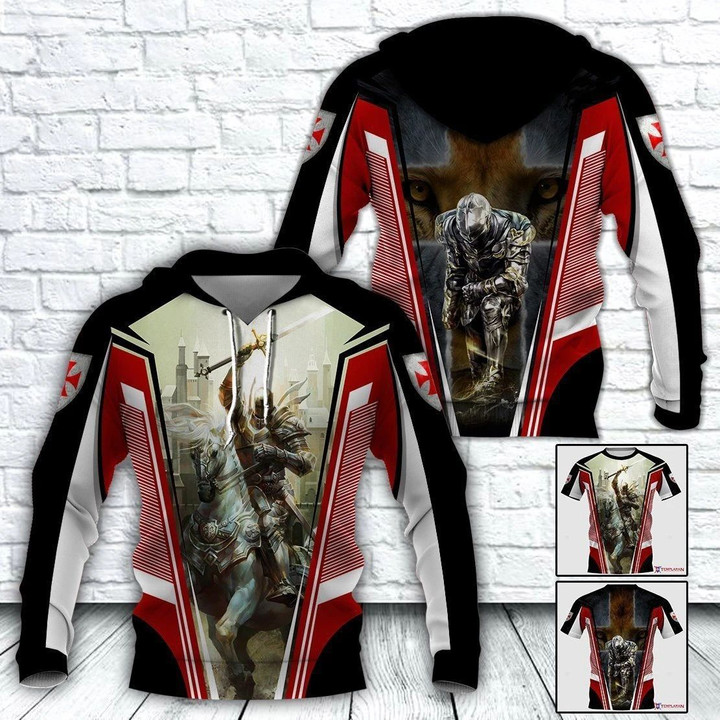 KNIGHT TEMPLAR 3D ALL OVER PRINTED SHIRTS MP929-Apparel-MP-Hoodie-S-Vibe Cosy™