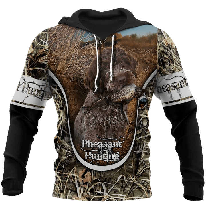 Pheasant Hunting Wirehaired Pointing Griffon 3D All Over Printed Shirts For Men And Women JJ150105-Apparel-MP-Hoodie-S-Vibe Cosy™