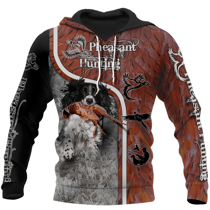 Pheasant Hunting Springer Spaniel 3D All Over Printed Shirts For Men And Women JJ180102-Apparel-MP-Hoodie-S-Vibe Cosy™