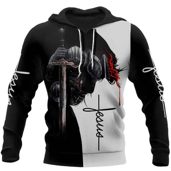 Knight God Jesus 3D All Over Printed Shirt Hoodie For Men And Women JJ060401-Apparel-MP-Hoodie-S-Vibe Cosy™