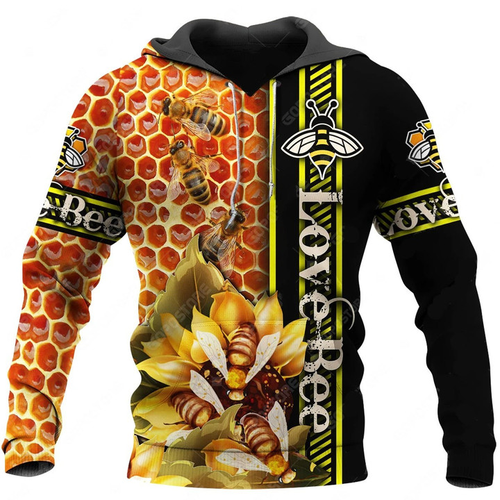 Beautiful Bee Art 3D All Over Printed Shirts For Men And Women MP947-Apparel-MP-Hoodie-S-Vibe Cosy™