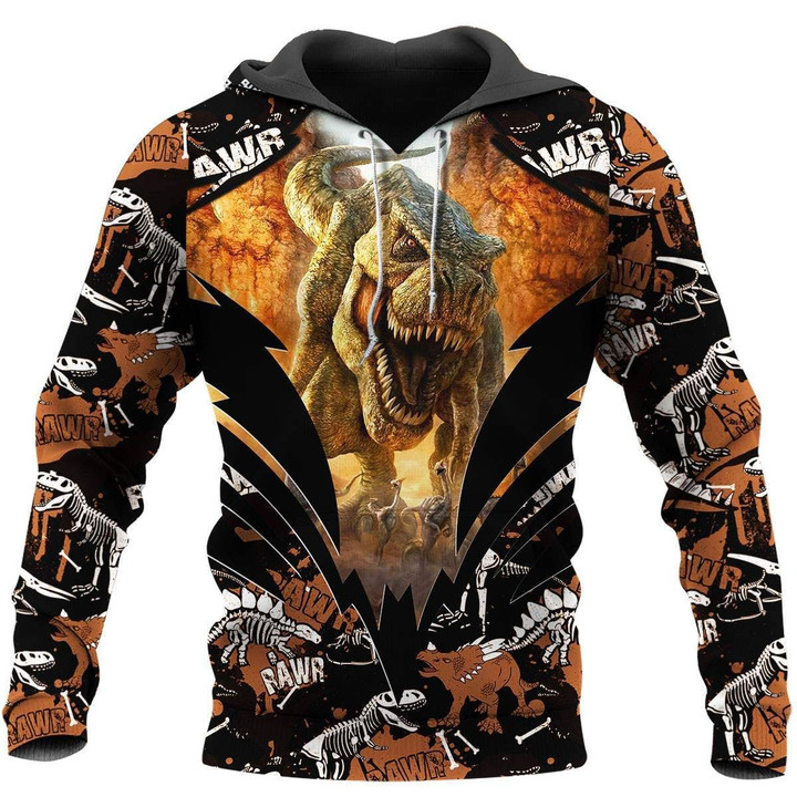 DINOSAURS 3D ALL OVER PRINTED SHIRTS MP906-Apparel-MP-Hoodie-S-Vibe Cosy™