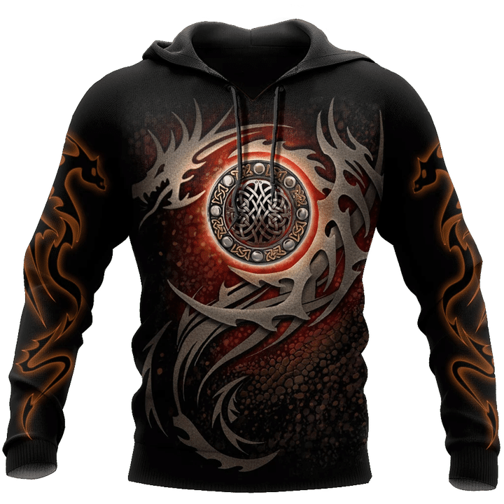 3D Armor Tattoo and Dungeon Dragon Hoodie Pi150101-Apparel-NM-Hoodie-S-Vibe Cosy™
