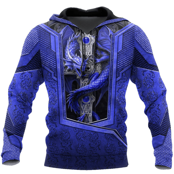 3D Tattoo and Dungeon Dragon Hoodie HAC301202-Apparel-NM-Hoodie-S-Vibe Cosy™