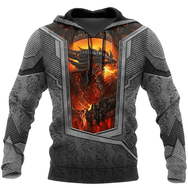 3D Tattoo and Dungeon Dragon Hoodie HAC020115-Apparel-NM-Hoodie-S-Vibe Cosy™