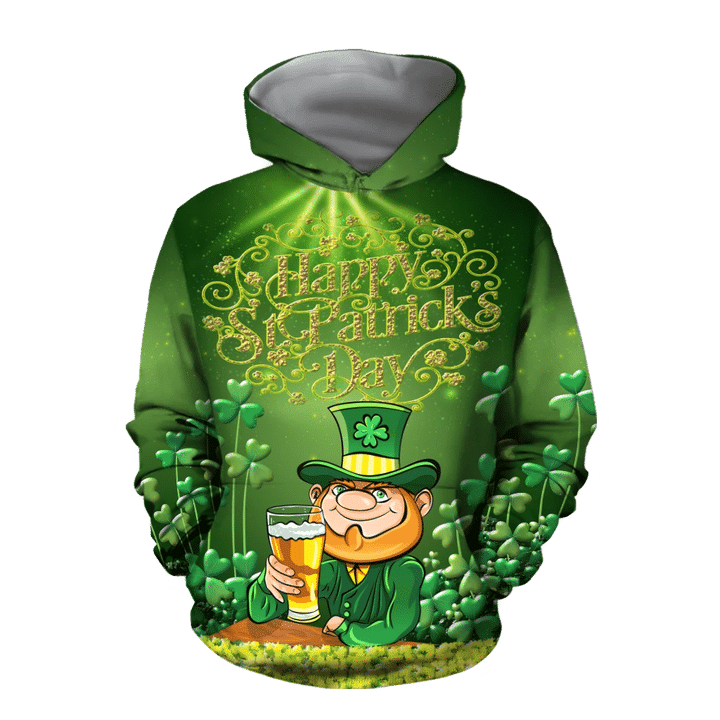 Happy St Patrick's Day Irish Hoodie T-Shirt Sweatshirt for Men and Women Pi170205-Apparel-NM-Hoodie-S-Vibe Cosy™