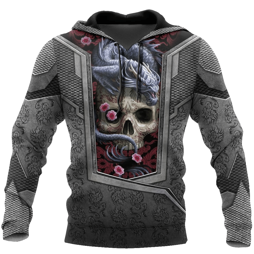 3D Tattoo and Dungeon Dragon Hoodie HAC020110-Apparel-NM-Hoodie-S-Vibe Cosy™