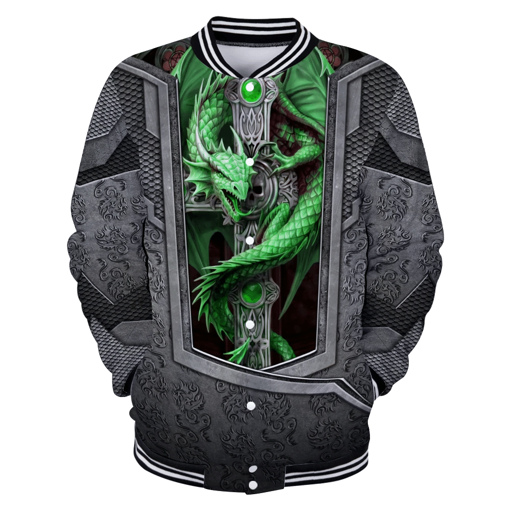 3D Tattoo and Dungeon Dragon Hoodie HAC27122-Apparel-NM-Bomber-S-Vibe Cosy™
