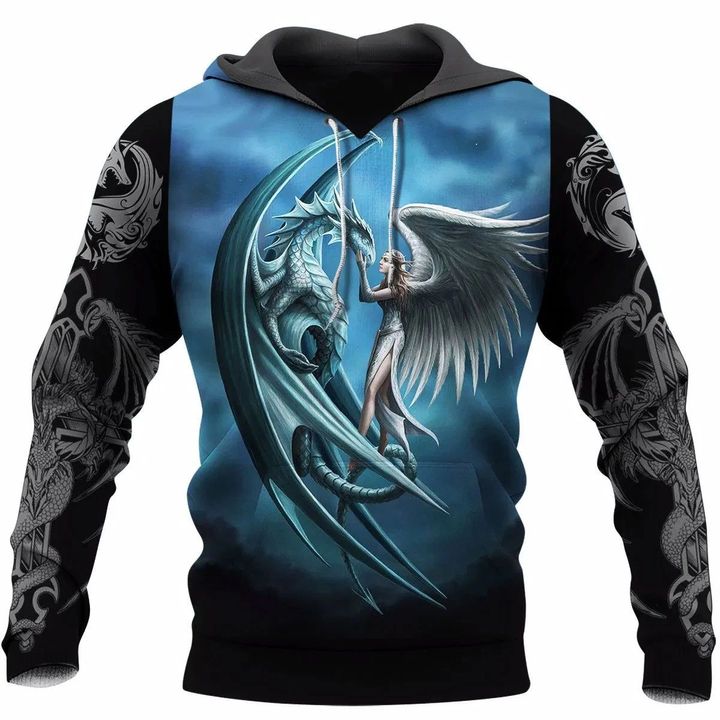 3D Tattoo and Dungeon Dragon Hoodie NM050970 - Amaze Style™-Apparel