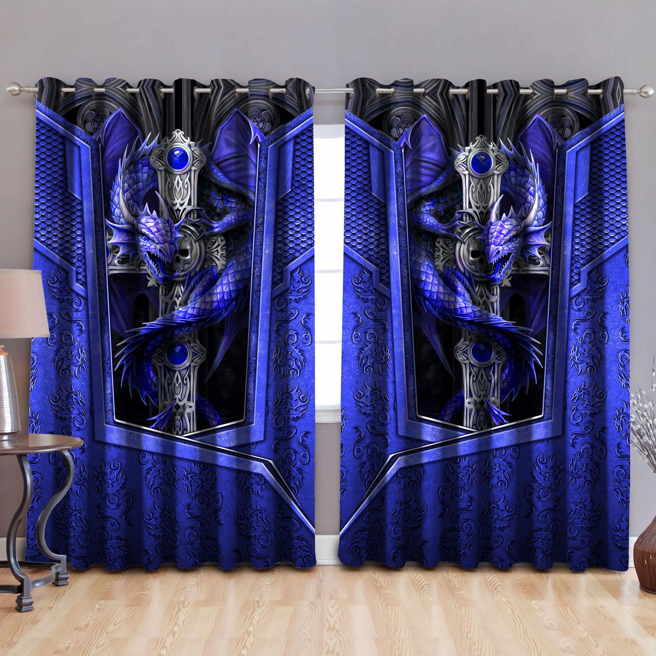 Dragon Art Blackout Thermal Grommet Window Curtains HAC301202S-NM-Curtains-NM-52'' x 63''-Vibe Cosy™