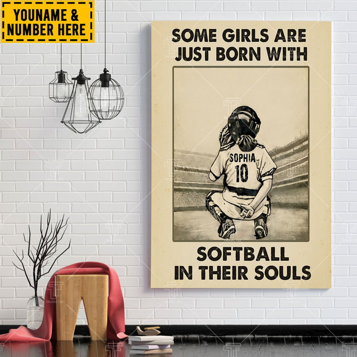 Softball In Their Souls - Canvas