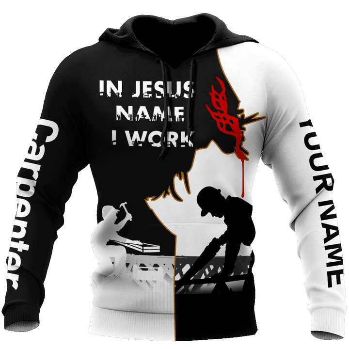 Personalized Name Carpenter 3D All Over Printed Unisex Shirts In Jesus Name I Work
