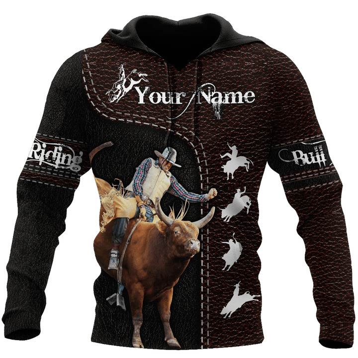 Customize Name Bull Riding 3D All Over Printed Unisex Shirts