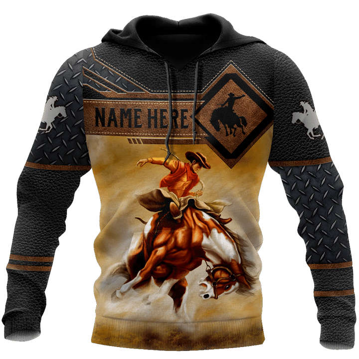 Personalized Name Rodeo 3D All Over Printed Unisex Shirts Bronc Riding Ver 2