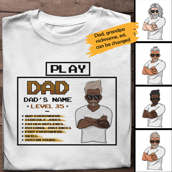 Personalized T-shirt For Dad Game - Amazing gift for Father's day