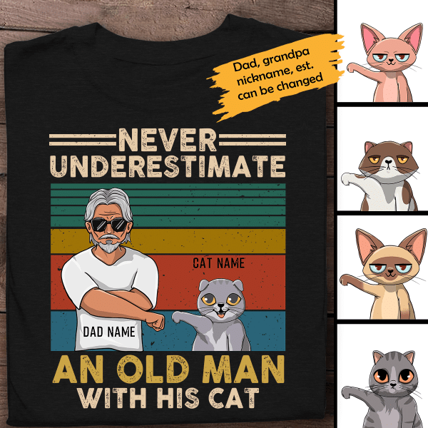 Personalized T-shirt Best Cat Dad Ever - Amazing gift for Father's day
