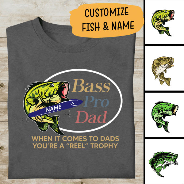 Fishing Bass Pro Dad Personalized T-Shirt, Mug, Best Gifts For Father And Fishing Lovers