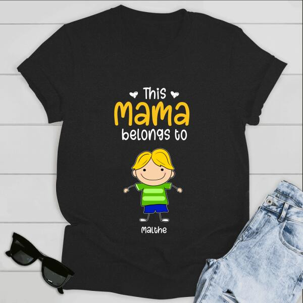 Personalized Mama Belongs To T-shirt - Amazing gift for Mother's day