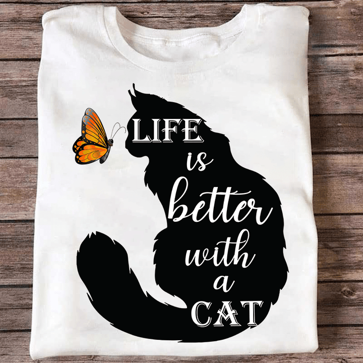 Life Is Better With A Cat Personalized T-shirt Amazing Gift For Friends