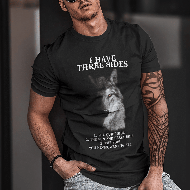 Wolf T-shirt Wolf Quote Three Rules For Men And Women TH