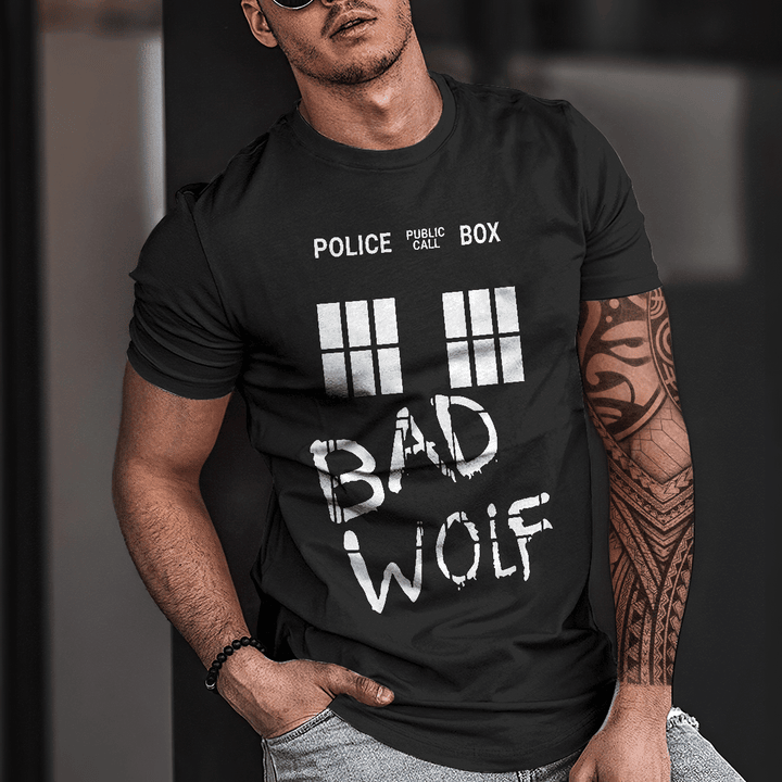 Bad Wolf Public Call Box Fashion T-shirt TH